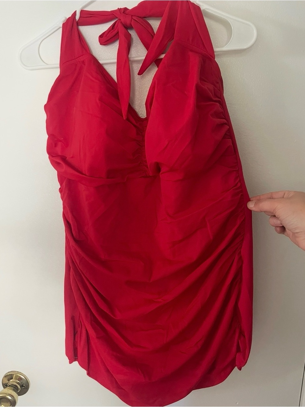 Catalina Red Halter Swim Dress